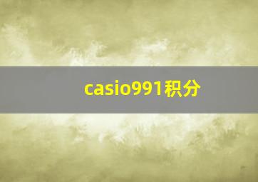 casio991积分