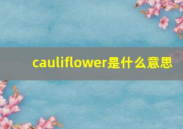 cauliflower是什么意思