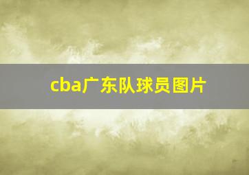 cba广东队球员图片