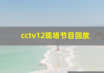 cctv12现场节目回放