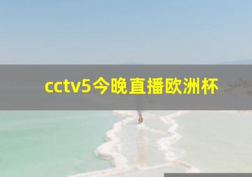 cctv5今晚直播欧洲杯