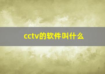 cctv的软件叫什么