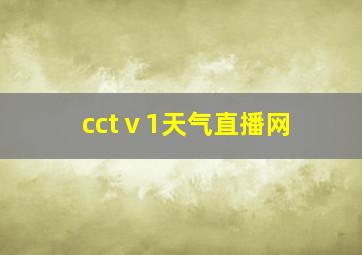 cctⅴ1天气直播网