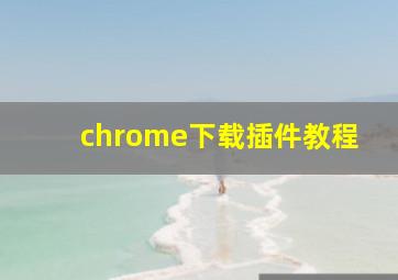 chrome下载插件教程