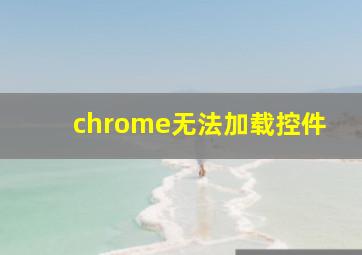 chrome无法加载控件