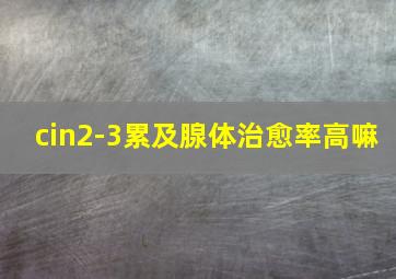 cin2-3累及腺体治愈率高嘛