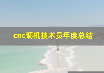 cnc调机技术员年度总结