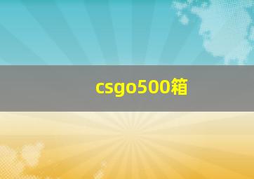 csgo500箱