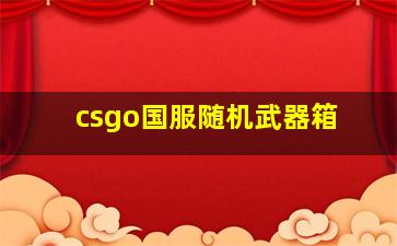 csgo国服随机武器箱