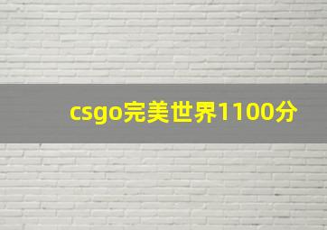 csgo完美世界1100分