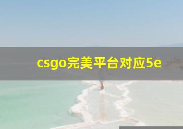 csgo完美平台对应5e