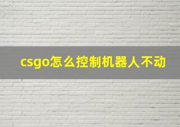 csgo怎么控制机器人不动