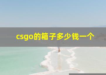 csgo的箱子多少钱一个