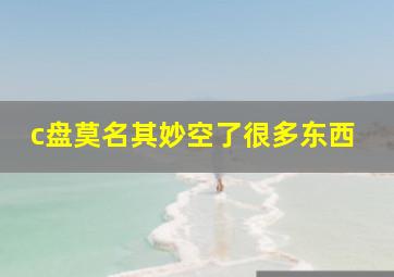 c盘莫名其妙空了很多东西