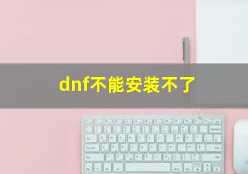 dnf不能安装不了