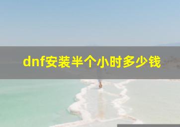 dnf安装半个小时多少钱