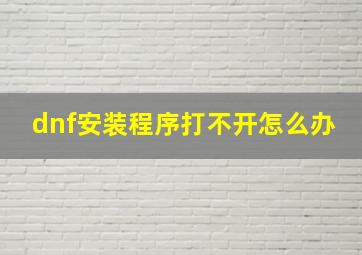 dnf安装程序打不开怎么办