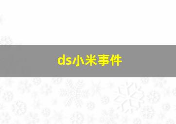 ds小米事件