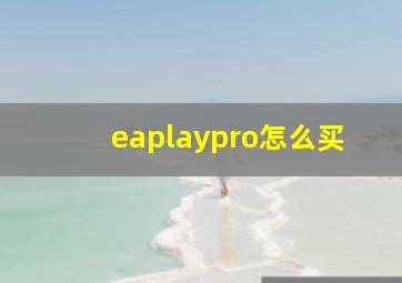 eaplaypro怎么买