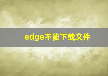 edge不能下载文件