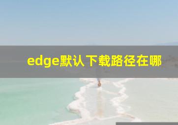 edge默认下载路径在哪