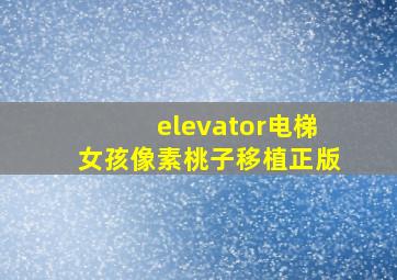 elevator电梯女孩像素桃子移植正版