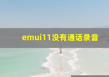 emui11没有通话录音