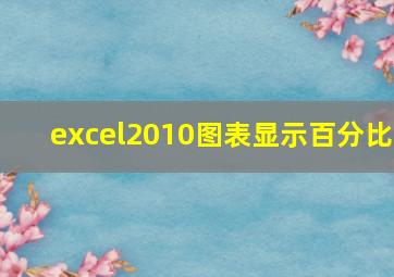 excel2010图表显示百分比