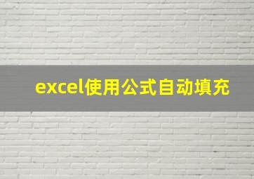 excel使用公式自动填充