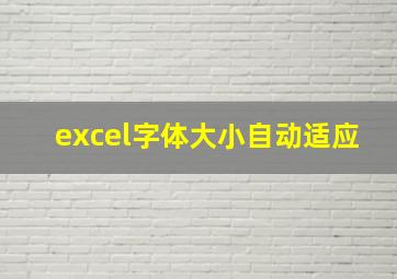 excel字体大小自动适应