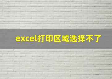 excel打印区域选择不了