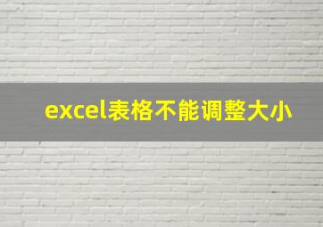 excel表格不能调整大小