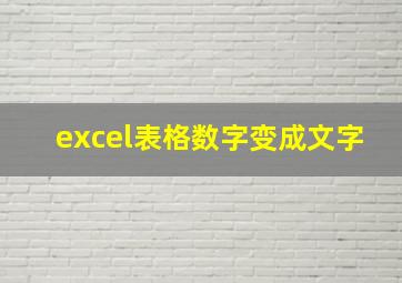 excel表格数字变成文字