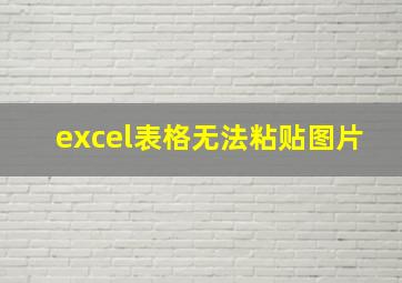 excel表格无法粘贴图片