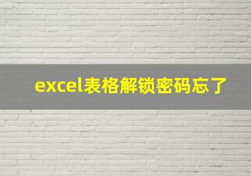 excel表格解锁密码忘了