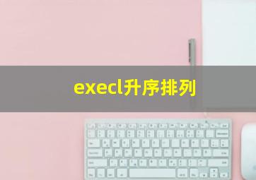 execl升序排列