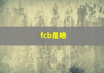 fcb是啥