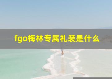 fgo梅林专属礼装是什么