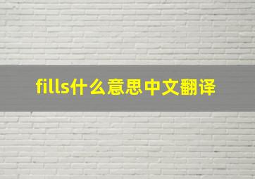 fills什么意思中文翻译