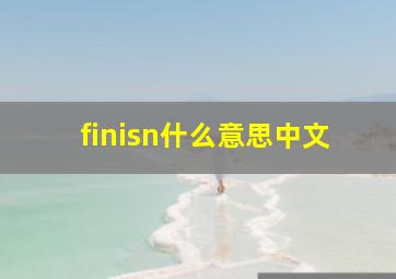 finisn什么意思中文