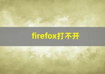 firefox打不开