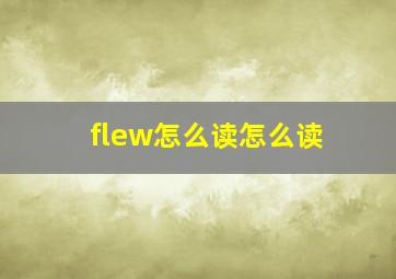 flew怎么读怎么读