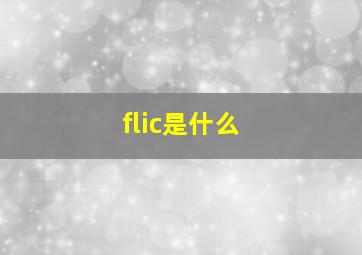 flic是什么