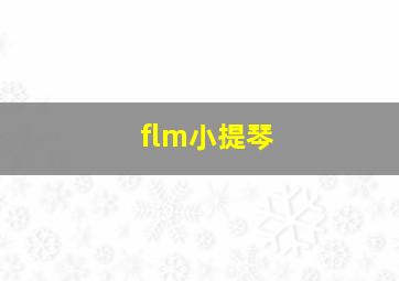 flm小提琴