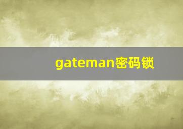 gateman密码锁