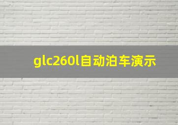 glc260l自动泊车演示