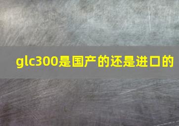 glc300是国产的还是进口的