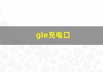 gle充电口