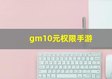 gm10元权限手游