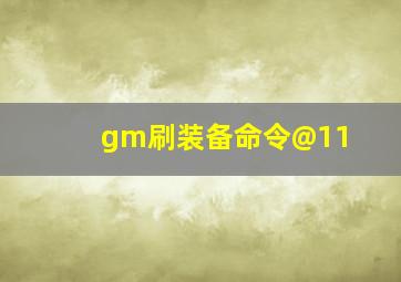 gm刷装备命令@11